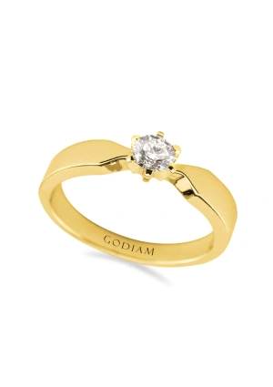 Anillo Solitario SADA en Oro Amarillo de 18K con diamante talla brillante