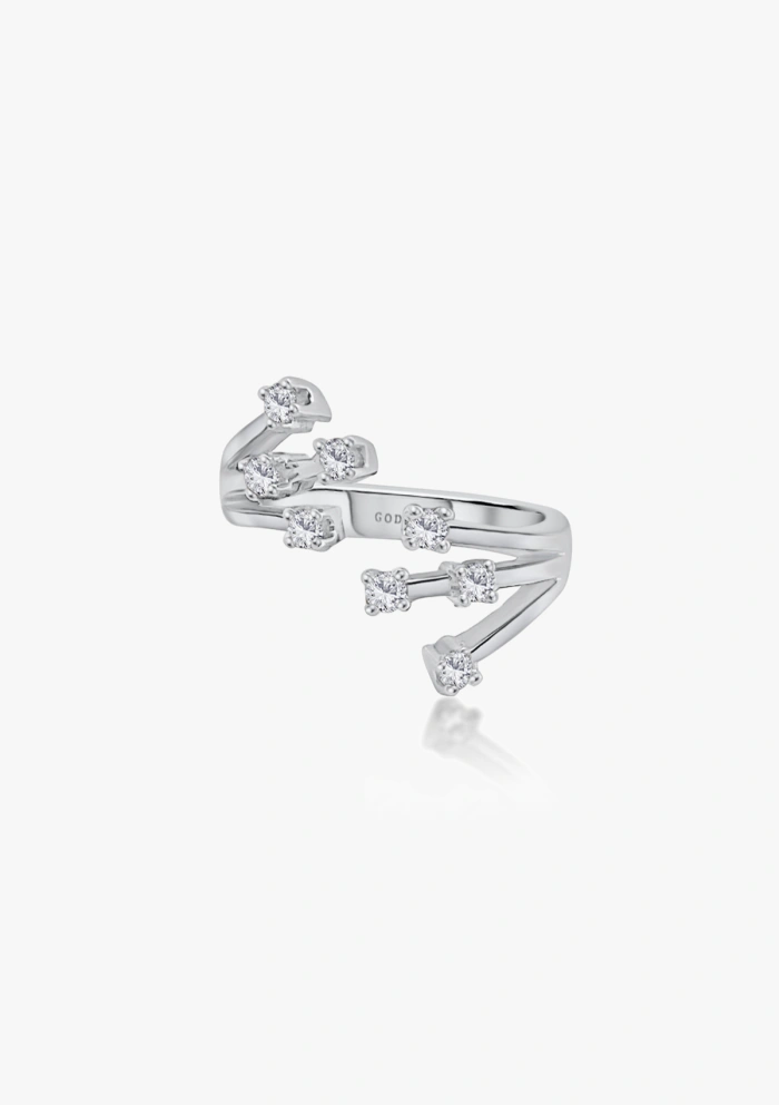 PERSEIDAS 18K gold with brilliant cut diamonds vintage ring.