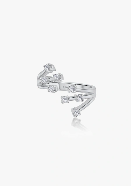 PERSEIDAS 18K gold with brilliant cut diamonds vintage ring.
