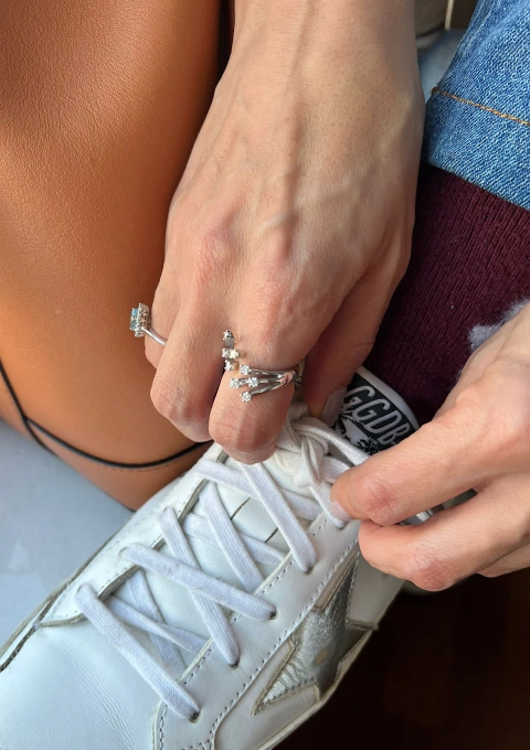 Anillo vintage PERSEIDAS en oro de 18K con diamantes|Anillos de Diamantes|Godiam Alta Joyería