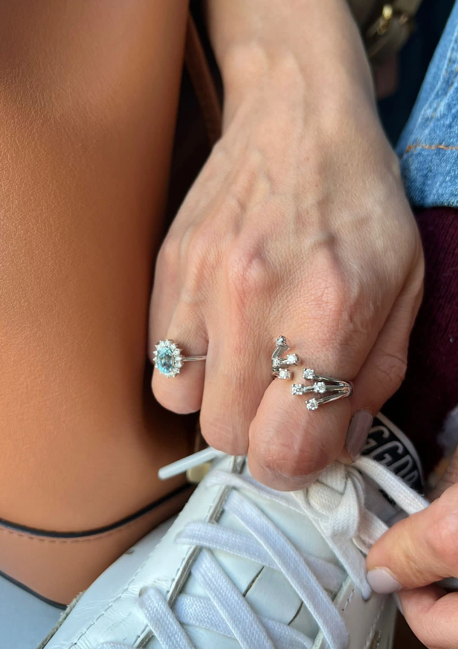 Anillo vintage PERSEIDAS en oro de 18K con diamantes|Anillos de Diamantes|Godiam Alta Joyería