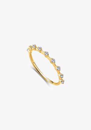 CONSTELLATION 18K yellow gold with brilliant cut diamond wedding ring