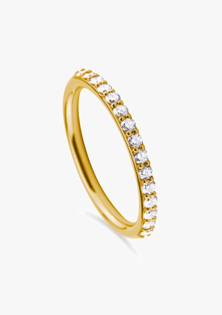 Bague demi alliance BIG PEPA en or 18 carats et diamants.