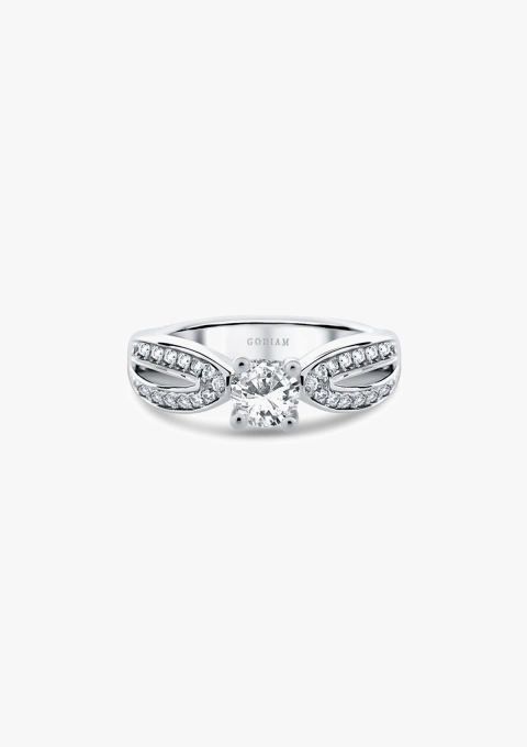 Bague COMPOSTELA en or blanc 18K et diamants taille brillant