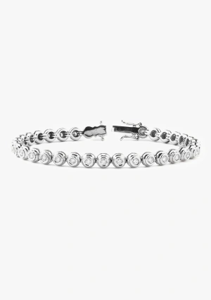 Pulsera Riviêre ST. MORITZ en oro blanco 18K con diamantes talla brillante