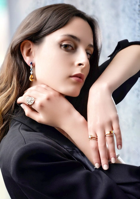 DUOMO Vintage 18K rose and white gold with brilliant cut diamonds ring