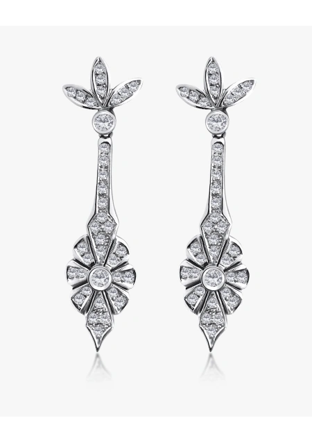Boucles d'oreilles vintage SPEARS en or 18K et diamants