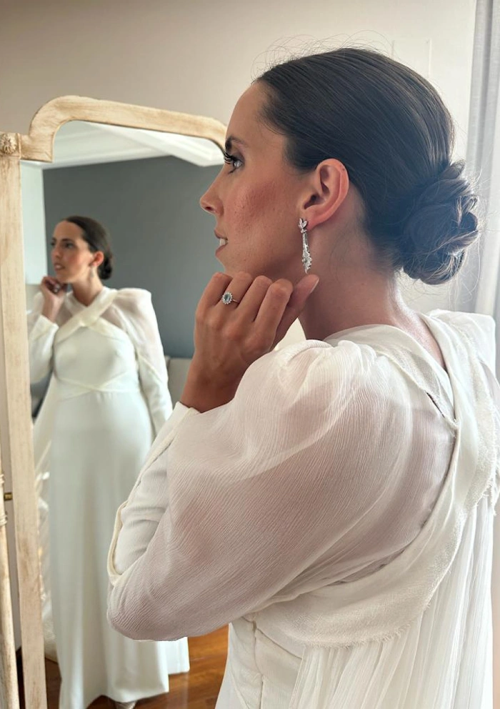 Boucles d'oreilles vintage SPEARS en or 18K et diamants