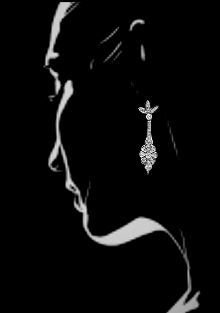 Boucles d'oreilles vintage SPEARS en or 18K et diamants