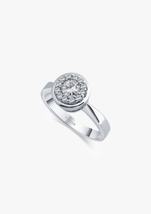 Anillo Solitario SINTRA en oro de 18K en diferentes tonalidades con diamantes talla brillante 2