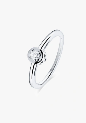 ZAHARA 18K gold with brilliant cut diamond solitaire ring 2