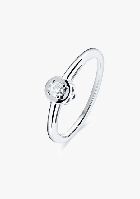 Solitario ZAHARA en oro de 18 quilates con diamante talla brillante