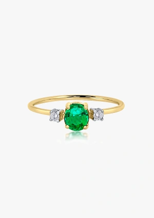 LITTLE MINI RAINBOW 18K gold diamonds and sapphire ring. 2