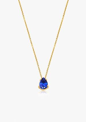 Colgante HAPPY TEARS en oro amarillo con zafiro azul, rubí y esmeralda