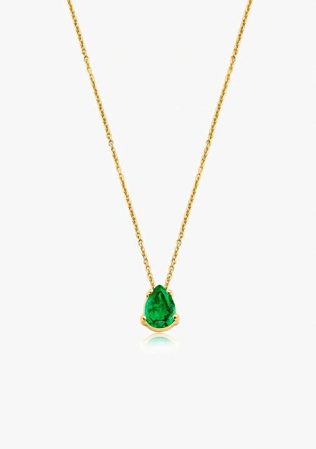 Colgantes HAPPY TEARS en oro amarillo de 18K con esmeralda, rubí o zafiro azul|Colgantes|Godiam Alta Joyería