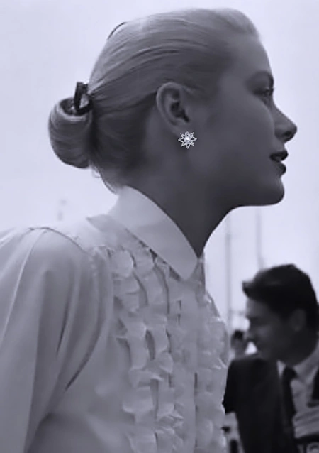 Pendientes BIG STAR en oro blanco 18K con diamantes y perlas australianas|Pendientes con Perlas|Godiam Alta Joyería
