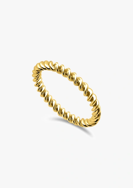 Aliança RULO em ouro amarelo de 18K com argola em espiral.
