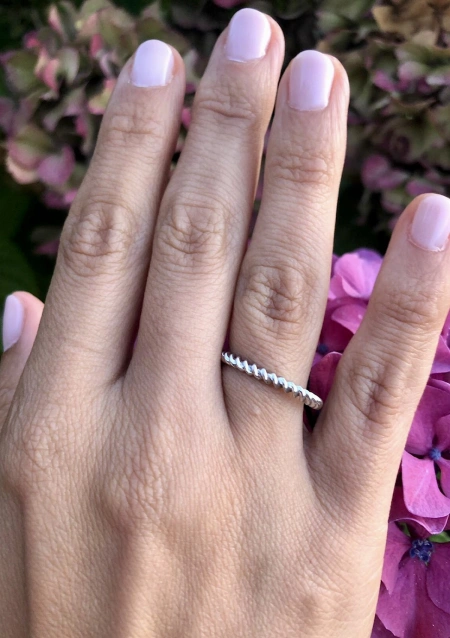 Alliance RULO en or blanc 18 carats