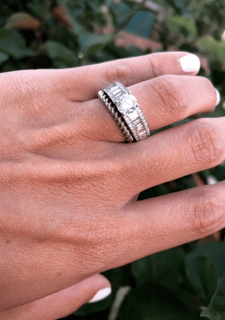 Alliance RULO en or blanc 18 carats