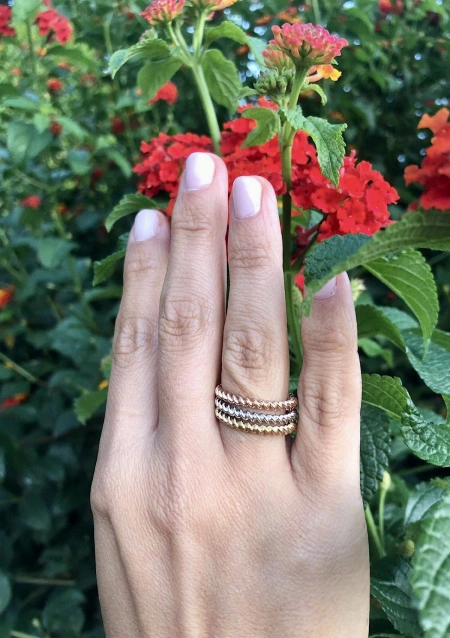 Alliance RULO en or blanc 18 carats