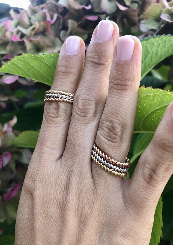 Alliance RULO en or blanc 18 carats