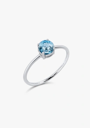 Anillo Solitario BEA en oro de 18K con aguamarina 2