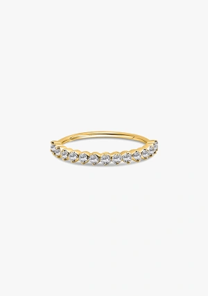 Bague demi alliance STELLA en or 18 carats et diamants.