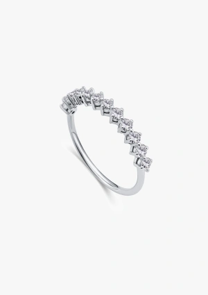 AMÉLIE 18K gold diamond half eternity wedding ring 2