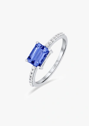 Anillo SONREIRAS en oro de 18K con diamantes y tanzanita 2