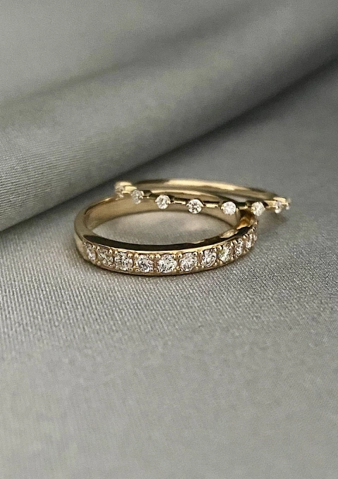 Bague CONSTELLATION en or jaune 18K et diamants.