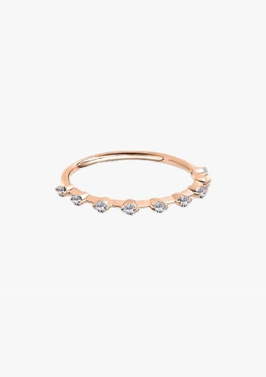 Media alianza CONSTELLATION en oro rosa de 18 quilates con diamantes 2