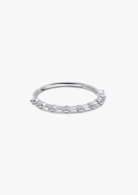Media alianza CONSTELLATION en oro blanco de 18 quilates y diamantes