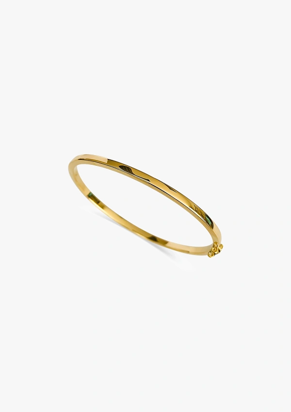SQUARE profile 18K different shades of gold stackable bangle