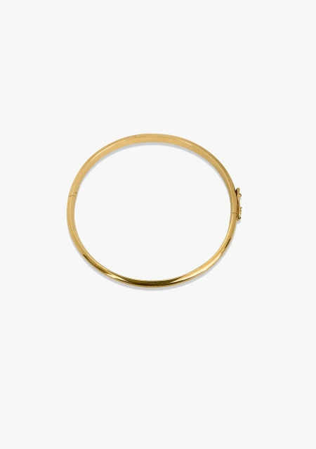 Pulsera esclava CAÑA CUADRADA en oro amarillo de 18 quilates