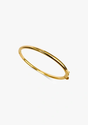 Pulsera esclava rígida CAÑA REDONDA realizada en oro de 18 quilates