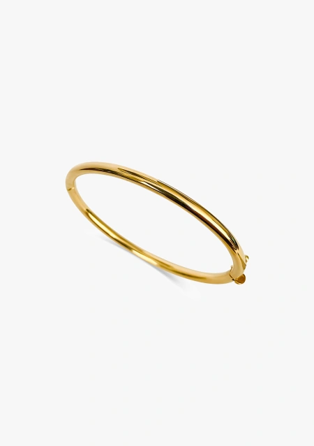 Pulsera esclava CAÑA REDONDA en oro de 18 quilates