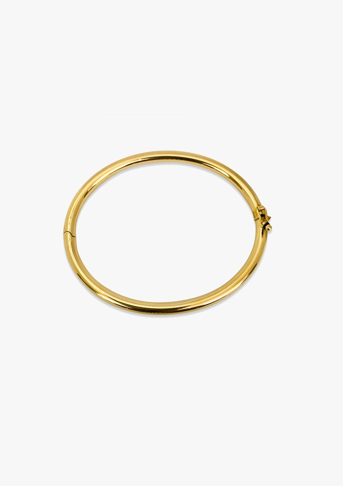 Pulsera esclava CAÑA REDONDA en oro de 18 quilates