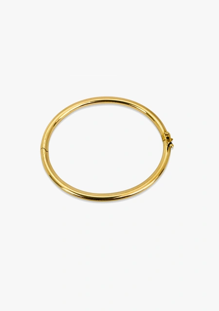 Pulsera esclava CAÑA REDONDA en oro de 18 quilates