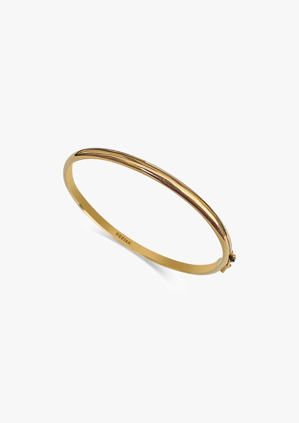 HALF ROUND 18K different shades of gold stackable bangle