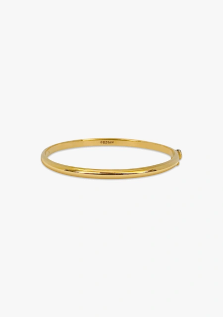 Pulsera rígida MEDIA CAÑA en oro de 18K|Pulseras|Godiam Alta Joyería