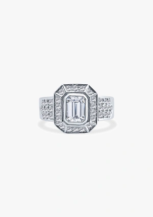 Anillo MARÍA en oro blanco de 18 quilates con diamantes 2