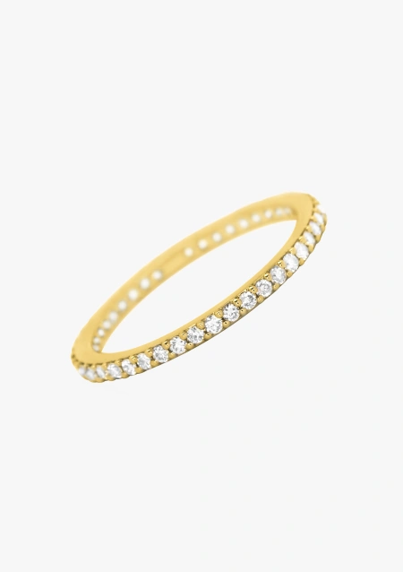 Alianza entera ETERNITY 1.35 en oro de 18 quilates con diamantes