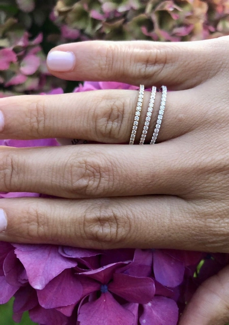 Anillo alianza entera ETERNITY 1.35 en oro de 18K y diamantes|Alianzas de Boda|Godiam Alta Joyería
