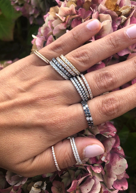 Anillo alianza entera ETERNITY 1.35 en oro de 18K y diamantes|Alianzas de Boda|Godiam Alta Joyería