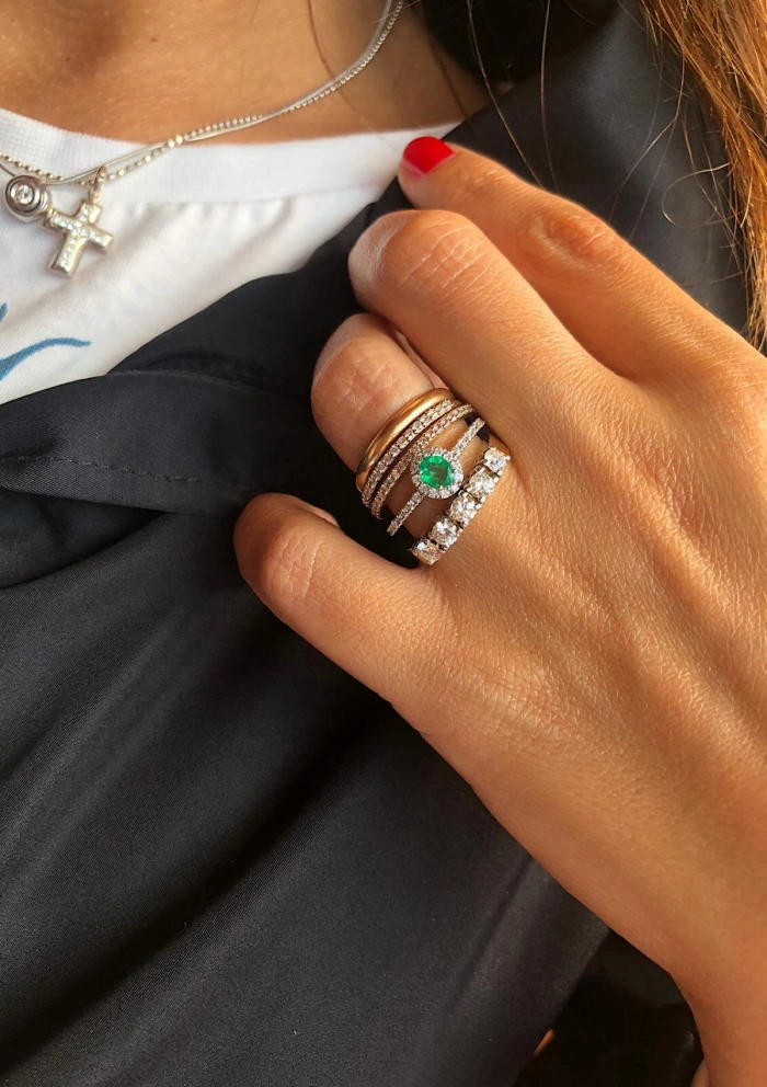 Anillo alianza entera ETERNITY 1.35 en oro de 18K y diamantes|Alianzas de Boda|Godiam Alta Joyería