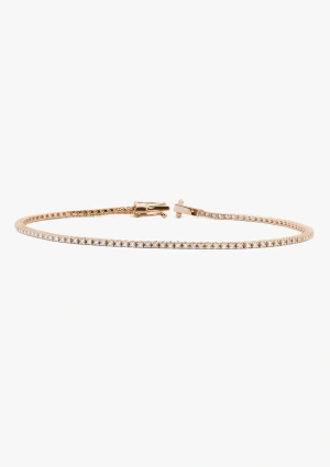 Pulsera MINI RIVIÊRE 1.2 en oro de 18K con diamantes talla brillante