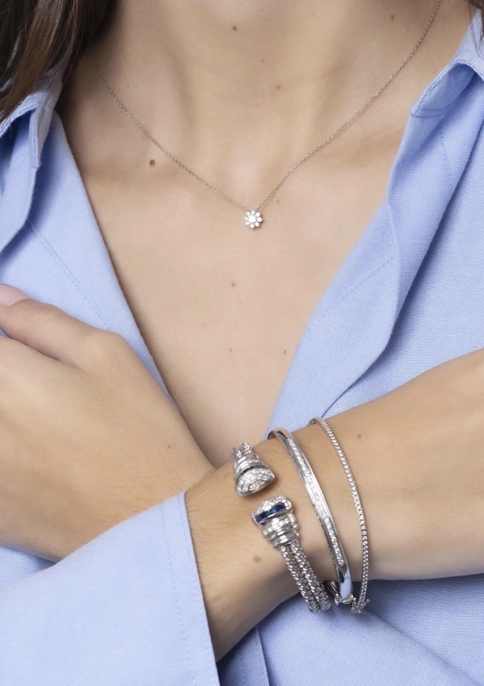 Pulsera MINI RIVIÊRE 1.2 en oro 18K y diamantes|Pulseras|Godiam Alta Joyería