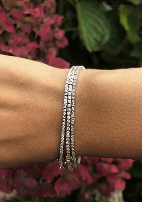 Pulsera MINI RIVIÊRE 1.2 en oro 18K con diamantes|Pulseras|Godiam Alta Joyería