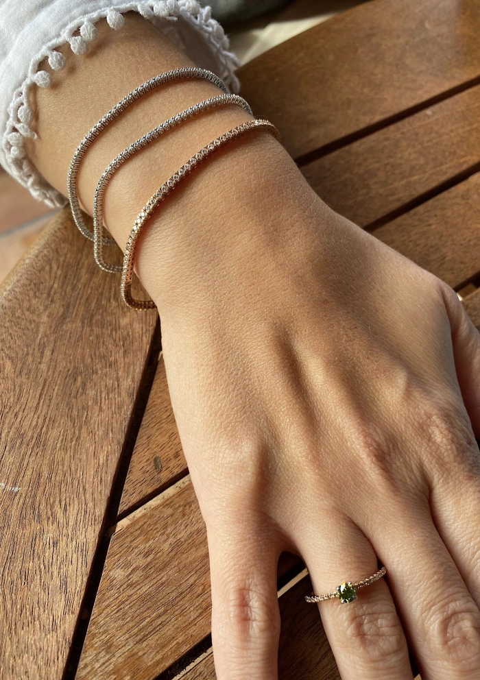 Pulsera MINI RIVIÊRE 1.2 en oro 18K y diamantes|Pulseras|Godiam Alta Joyería
