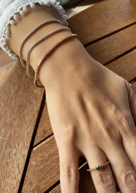 Pulsera MINI RIVIÊRE 1.2 en oro 18K y diamantes|Pulseras|Godiam Alta Joyería